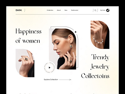 Jewelry Website Landing Page Design