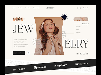 Jewelry Web Header Design webdesigntrends