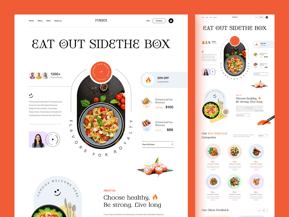 Website Design: Landing Page | Home Page | Restaurant UI by Uix Shuvo ...