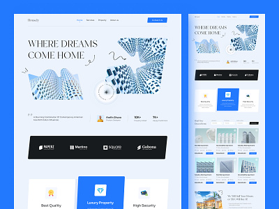 Web Design: Landing Page | Home Page | Real Estate UI property real estate real estate landing page website