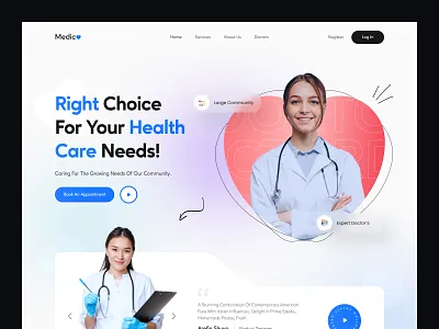 Website Design: Landing Page | Home Page | Medical UI doctor website medical ui medical website website