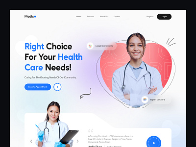 Website Design: Landing Page | Home Page | Medical UI doctor website medical ui medical website website