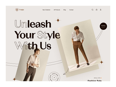 Fashion Website Landing Page Design