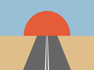 Road to the sunset banner capture design graphic design illustration illustrator picture road sunset