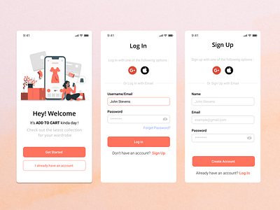 Fashion E-Commerce App design ui