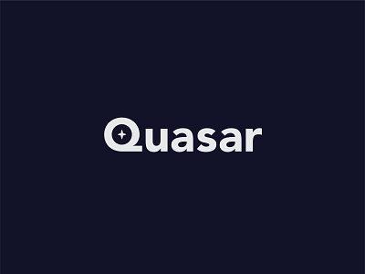 Quasar branding design logo spacetravel typography