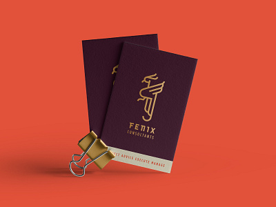 Fenix Consultants branding branding designer burgundy business card consultancy consultants design fenix gold foil graphic design graphic designer logo logo designer orange