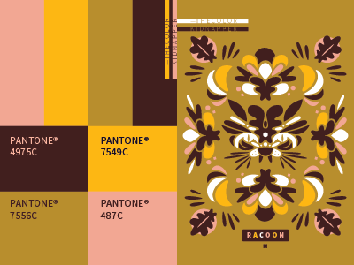RACOON brand color color palette colorful graphic design illustration poster poster design