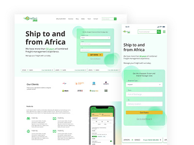 OnePort365 - freight and shipping design product design ui user interface design