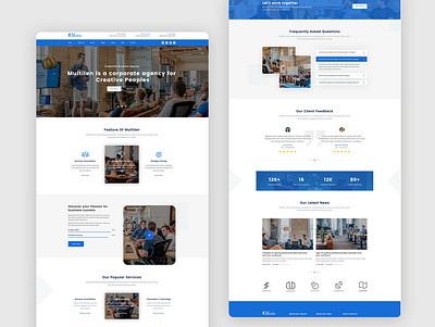 Multilen Minimal Corporate Template WP, HTML5, PSD Template blog branding business design graphic design landing latest logo minimal new page portfolio template theme wordpress