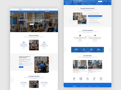 Multilen Minimal Corporate Template WP, HTML5, PSD Template