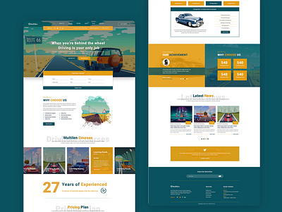 Driving School & Car Best Template best template branding business car car template css design driving graphic design html illustration logo marketing repiar template theme top theme ui wordpress