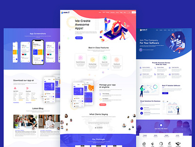 Dream-IT App Landing Page Website & SEO Agency agency apps big business company creative design dream dreamit graphic design html html5 minimal multipurpose portfolio seo software solution template theme