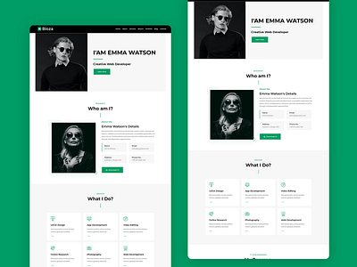 Bioza Personal Portfolio Landing Page WordPress Theme