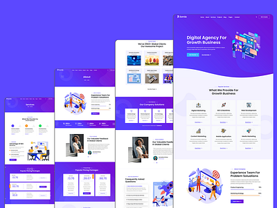 Zomia Technology & Agency WordPress Theme agency business company cyber design graphic design html html5 illustration marketing psd saas sass software startup technology template theme website wordpress