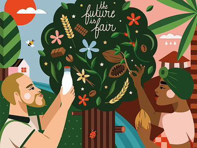 Max Havellar Fairtrade greeting card adobe colors design fairtrade flatillustration illustration illustrator vector