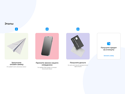 Сredit processing steps bank design graphic design ui ux web