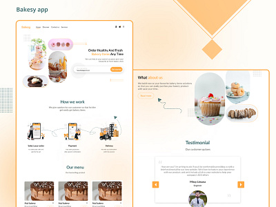 bakery design ui webstie