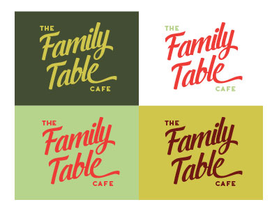 The Family Table Cafe brand cafe logo logo design restaurant
