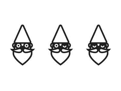 Gnome faces beard expressions faces gnome icon illustration