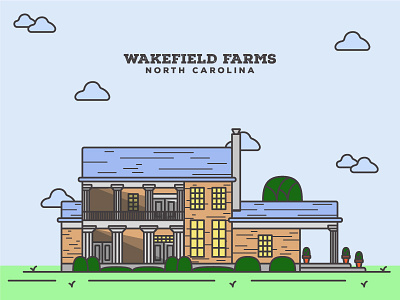 Wakefield Farms House design graphic design home house illustration vector