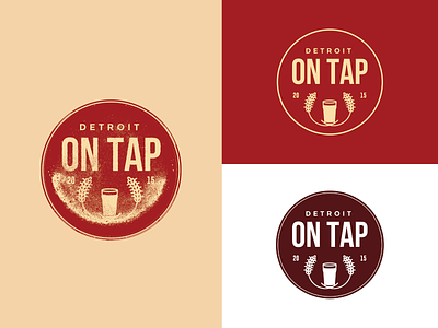 Detroit on Tap - Unused badge beer glass logo