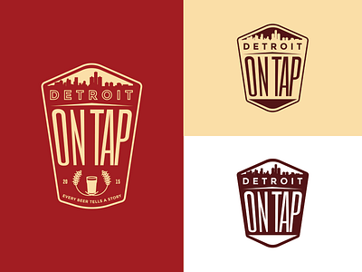 Detroit on Tap badge beer glass logo
