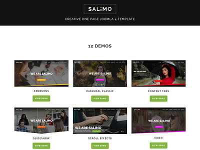 Salimo - Creative One Page Joomla 4 Template