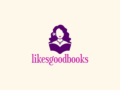 Likes Good Books Blog Logo book hair lips logo women