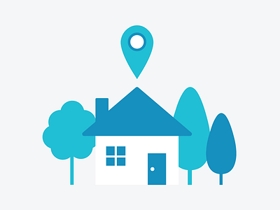 Neighbourhood house illustration neighbourhood place marker vector