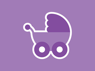 Canadian Nanny baby iconic illustration nanny sticker stroller