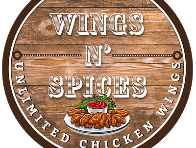 Logo Design for a Unlimited Chicken Wings Shop graphic design logo