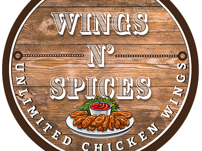 Logo Design for a Unlimited Chicken Wings Shop