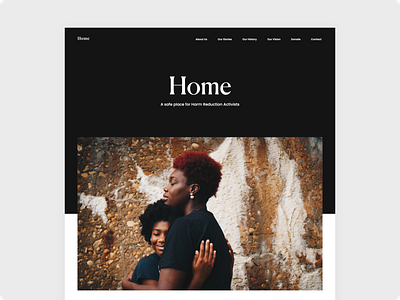 Home - A safe place for Harm Reduction Activists design ui ux