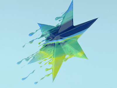 Liquid Star 3d c4d cinema4d color liquid multicolor sculpt sculpting star vray