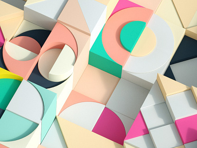 Pattern Dribbble 3d c4d colorful octane pattern