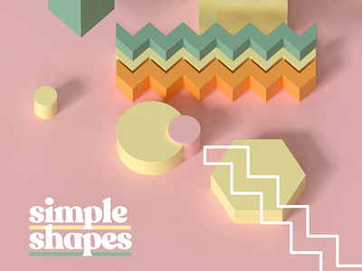 Simple Shapes 3d 3dfordesigners 3dillustration c4d geometric octane otoy