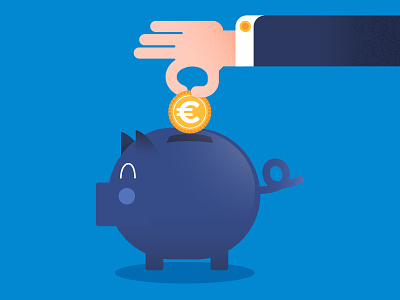Business Piggy Bank bank blue business economy euro flat hand money pig piggy sale savings