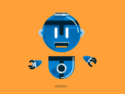 Rowenta Bot - Aspirajutor blue bot float funny hands moustache orange robot vacuum vacuum cleaner