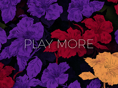 Play More Flowers Illustration