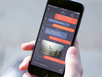 Privat Chat Concept for iOS ios messenger ui