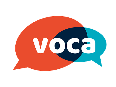 Voca Logo interpretation logo platform translator