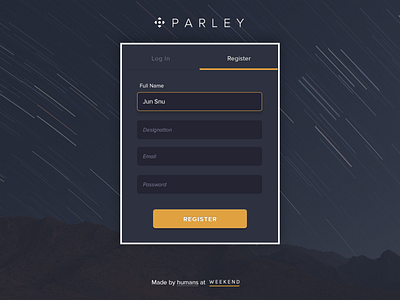 Parley's Login Page