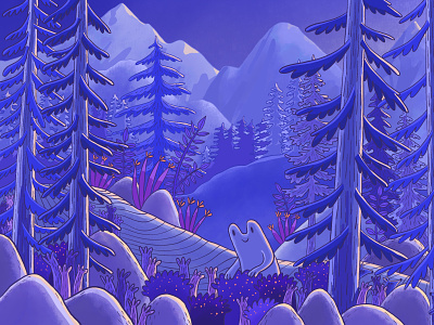 Scene De Montagne Ter colors digital painting illustration landingpage mountains nature procreate