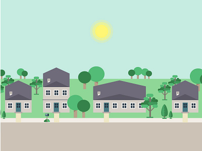 Too much Sun? Don't forget to drink! houses illustration ngo street suburb summer sun tutorial video warmth what to do when...