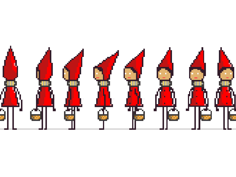 Little Red Riding Hood Sprite 8bit character fairytale girl hood illustration little pixel red riding runner sprite