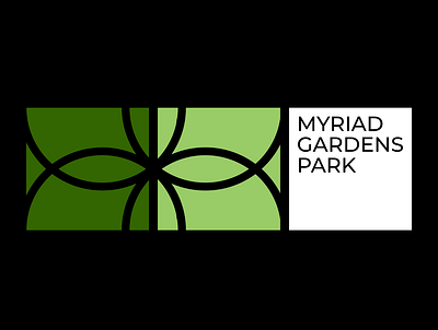 Myriad Gardens Park Logo basic botanical branding flat logo garden geometric geometric forms graphic design green green logo logo logo design
