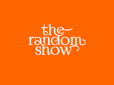 The Random Show Logo flat flat design flat logo flat logo design font font logo fonts logo logo design orange plain show show logo typo typography typography logo typography only white