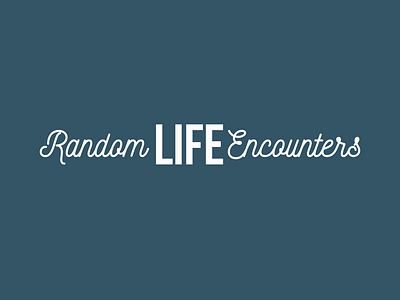 Random Life Encounters Typography Only Logo