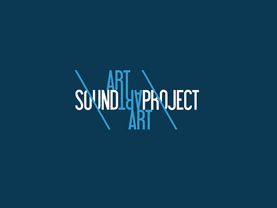 Sound Art Project Logo art art project art project logo blue edgy flat flat design flat logo fonts fonts only graphic design logo logo design playful typography typography logo typography only white